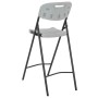 Folding high garden chairs 2 pcs HDPE and white steel by vidaXL, Garden chairs - Ref: Foro24-44561, Price: 135,85 €, Discount: %