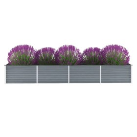 Gray galvanized steel garden bed 320x80x45 cm by vidaXL, Pots and planters - Ref: Foro24-44846, Price: 73,76 €, Discount: %