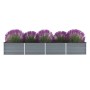 Arriate de jardín de acero galvanizado gris 320x80x45 cm de vidaXL, Maceteros y jardineras - Ref: Foro24-44846, Precio: 73,76...