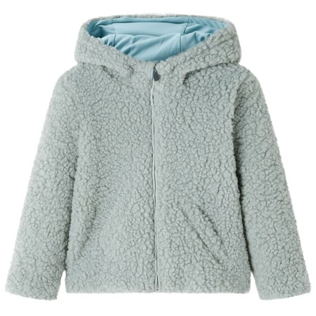 Chaqueta infantil con capucha pelo sintético borreguito verde menta 140 de , Ropa de abrigo para niños - Ref: Foro24-13878, P...