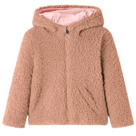 Children's jacket with hooded synthetic fur light cognac shearling 140 by , Children's outerwear - Ref: Foro24-13873, Price: ...