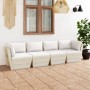 4-Sitzer-Gartensofa aus Paletten mit Kissen aus Tannenholz von vidaXL, Gartensets - Ref: Foro24-3063446, Preis: 437,29 €, Rab...