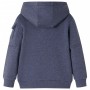 Children's sweatshirt with hood and zipper dark blue mélange 140 by , Kids T-shirts - Ref: Foro24-12953, Price: 19,77 €, Disc...