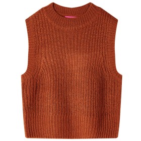 Children's knitted vest in cognac color 92 by , Kids T-shirts - Ref: Foro24-14539, Price: 12,99 €, Discount: %