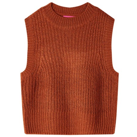 Children's knitted vest in cognac color 92 by , Kids T-shirts - Ref: Foro24-14539, Price: 12,49 €, Discount: %