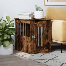 Smoked oak engineered wood dog cage 45x62x59 cm by , Dog kennels - Ref: Foro24-838313, Price: 71,99 €, Discount: %