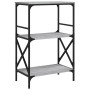 Librería 3 estantes madera ingeniería gris Sonoma 59x35x90,5 cm de , Librerías y estanterías - Ref: Foro24-837615, Precio: 45...