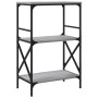 Librería 3 estantes madera ingeniería gris Sonoma 59x35x90,5 cm de , Librerías y estanterías - Ref: Foro24-837615, Precio: 45...