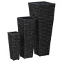 3-Piece Black Water Hyacinth Flowerbed Set by vidaXL, Pots and planters - Ref: Foro24-45570, Price: 86,21 €, Discount: %