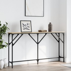 Sonoma oak engineered wood console table 140x23x75 cm by , Side tables - Ref: Foro24-837773, Price: 60,66 €, Discount: %