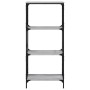 Sonoma gray engineered wood 4-shelf bookcase 59x35x132 cm by , Bookcases and shelves - Ref: Foro24-837620, Price: 56,99 €, Di...