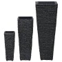 3-Piece Black Water Hyacinth Flowerbed Set by vidaXL, Pots and planters - Ref: Foro24-45570, Price: 86,21 €, Discount: %