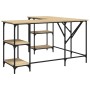 Sonoma oak engineered wood desk 139x139x75 cm by , Desks - Ref: Foro24-837593, Price: 100,41 €, Discount: %