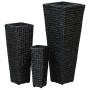 3-Piece Black Water Hyacinth Flowerbed Set by vidaXL, Pots and planters - Ref: Foro24-45570, Price: 86,21 €, Discount: %