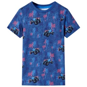 Camiseta infantil azul oscuro mélange 92 de , Camisetas para niños - Ref: Foro24-12524, Precio: 10,99 €, Descuento: %