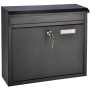 HI Black mailbox 36x12x32 cm by HI, mailboxes - Ref: Foro24-423965, Price: 39,47 €, Discount: %