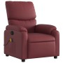 Sillón de masaje reclinable cuero sintético rojo tinto de , Sillones - Ref: Foro24-373445, Precio: 236,99 €, Descuento: %