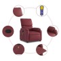 Sillón de masaje reclinable cuero sintético rojo tinto de , Sillones - Ref: Foro24-373445, Precio: 236,99 €, Descuento: %