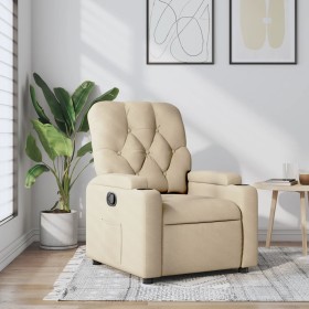 Cream Fabric Recliner by , Armchairs - Ref: Foro24-372488, Price: 231,99 €, Discount: %