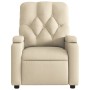 Sillón reclinable de tela crema de , Sillones - Ref: Foro24-372488, Precio: 221,82 €, Descuento: %