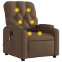 Brown Fabric Massage Recliner by , Armchairs - Ref: Foro24-372495, Price: 241,77 €, Discount: %