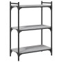 Librería 3 estantes madera ingeniería gris Sonoma 60x30x86 cm de , Librerías y estanterías - Ref: Foro24-837650, Precio: 41,9...