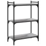 Librería 3 estantes madera ingeniería gris Sonoma 60x30x86 cm de , Librerías y estanterías - Ref: Foro24-837650, Precio: 41,9...