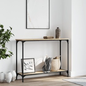 Engineered wood Sonoma oak console table 101x30.5x75 cm by , Side tables - Ref: Foro24-837703, Price: 42,04 €, Discount: %