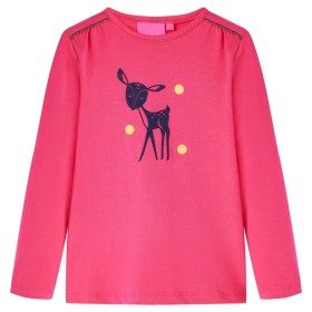 Camiseta infantil de manga larga rosa brillante 140 de , Camisetas para niños - Ref: Foro24-13533, Precio: 8,99 €, Descuento: %