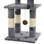 Sisal post cat scratching post 65 cm gray footprints by vidaXL, Cat furniture - Ref: Foro24-170608, Price: 38,12 €, Discount: %