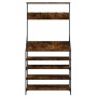 Coat rack with smoked oak shoe rack 90x34x184 cm by , Dresser Organizers and Bar Hangers - Ref: Foro24-837879, Price: 98,53 €...