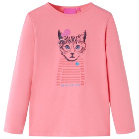 Langarm-Kinder-T-Shirt pink 116 von , Kinder-T-Shirts - Ref: Foro24-13586, Preis: 9,99 €, Rabatt: %