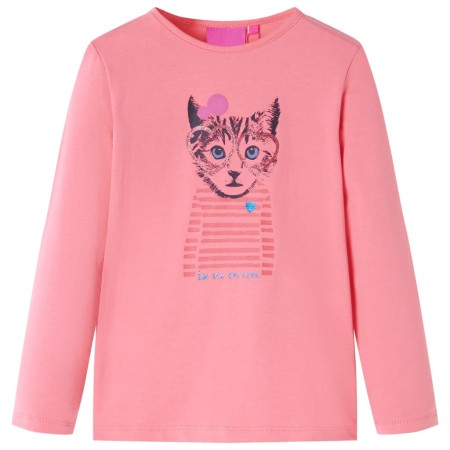 Langarm-Kinder-T-Shirt pink 116 von , Kinder-T-Shirts - Ref: Foro24-13586, Preis: 9,81 €, Rabatt: %