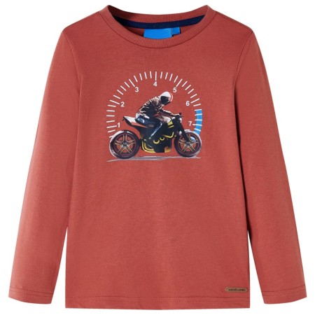 Camiseta infantil de manga larga color henna 128 de , Camisetas para niños - Ref: Foro24-12652, Precio: 8,06 €, Descuento: %