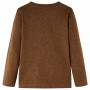 Long-sleeved children's t-shirt in cognac mélange color, size 128. by , Kids T-shirts - Ref: Foro24-12832, Price: 9,81 €, Dis...