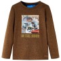 Long-sleeved children's t-shirt in cognac mélange color, size 104. by , Kids T-shirts - Ref: Foro24-12830, Price: 9,81 €, Dis...