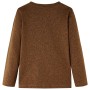 Long-sleeved children's t-shirt in cognac mélange color, size 104. by , Kids T-shirts - Ref: Foro24-12830, Price: 9,81 €, Dis...