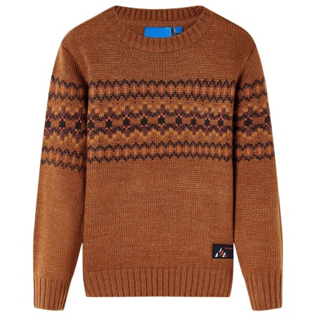 Children's knitted sweater in cognac color 140 by , Kids T-shirts - Ref: Foro24-14493, Price: 11,68 €, Discount: %