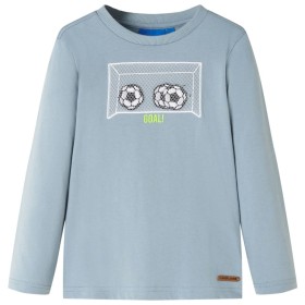 Camiseta infantil de manga larga azul claro 128 de , Camisetas para niños - Ref: Foro24-12717, Precio: 8,28 €, Descuento: %