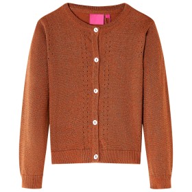 Cognacfarbene Strickjacke für Kinder 116 von , Oberbekleidung für Kinder - Ref: Foro24-14516, Preis: 12,99 €, Rabatt: %