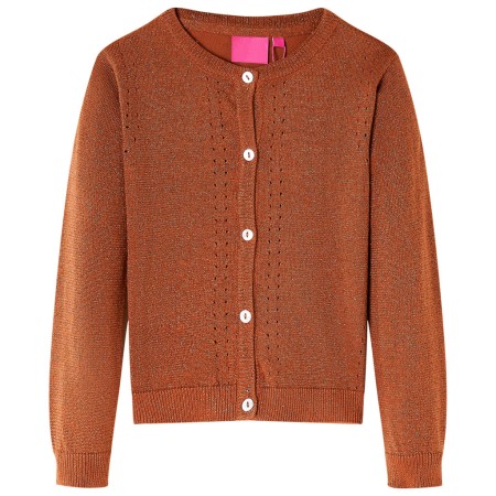 Cognacfarbene Strickjacke für Kinder 116 von , Oberbekleidung für Kinder - Ref: Foro24-14516, Preis: 12,12 €, Rabatt: %