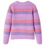 Children's knitted sweater with lilac and pink stripes 128 by , Kids T-shirts - Ref: Foro24-14537, Price: 12,99 €, Discount: %