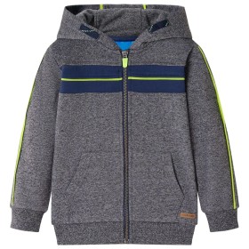 Child's hooded sweatshirt with gray mélange zipper 104 by , Kids T-shirts - Ref: Foro24-13275, Price: 15,91 €, Discount: %