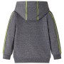 Child's hooded sweatshirt with gray mélange zipper 104 by , Kids T-shirts - Ref: Foro24-13275, Price: 15,91 €, Discount: %