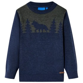 Navy blue children's knitted sweater 128 by , Kids T-shirts - Ref: Foro24-14502, Price: 12,12 €, Discount: %