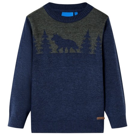 Navy blue knitted children's sweater size 104 by , Kids T-shirts - Ref: Foro24-14500, Price: 14,99 €, Discount: %