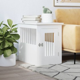 Engineered wood dog crate, white, 45x62x59 cm by , Dog kennels - Ref: Foro24-838309, Price: 81,82 €, Discount: %