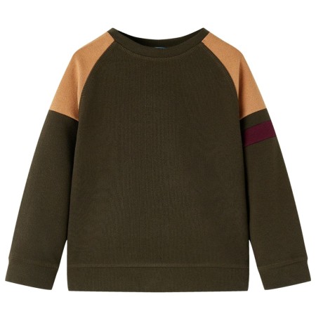 Dark khaki and camel children's sweatshirt size 140 by , Kids T-shirts - Ref: Foro24-13393, Price: 15,99 €, Discount: %