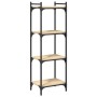 Bookstore 4 shelves oak wood Sonoma engineering 40x30x120 cm by , Bookcases and shelves - Ref: Foro24-837633, Price: 43,73 €,...