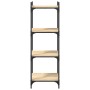 Bookstore 4 shelves oak wood Sonoma engineering 40x30x120 cm by , Bookcases and shelves - Ref: Foro24-837633, Price: 43,73 €,...